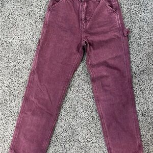 PacSun Burgundy Carpenter Jeans sz 25 Womens